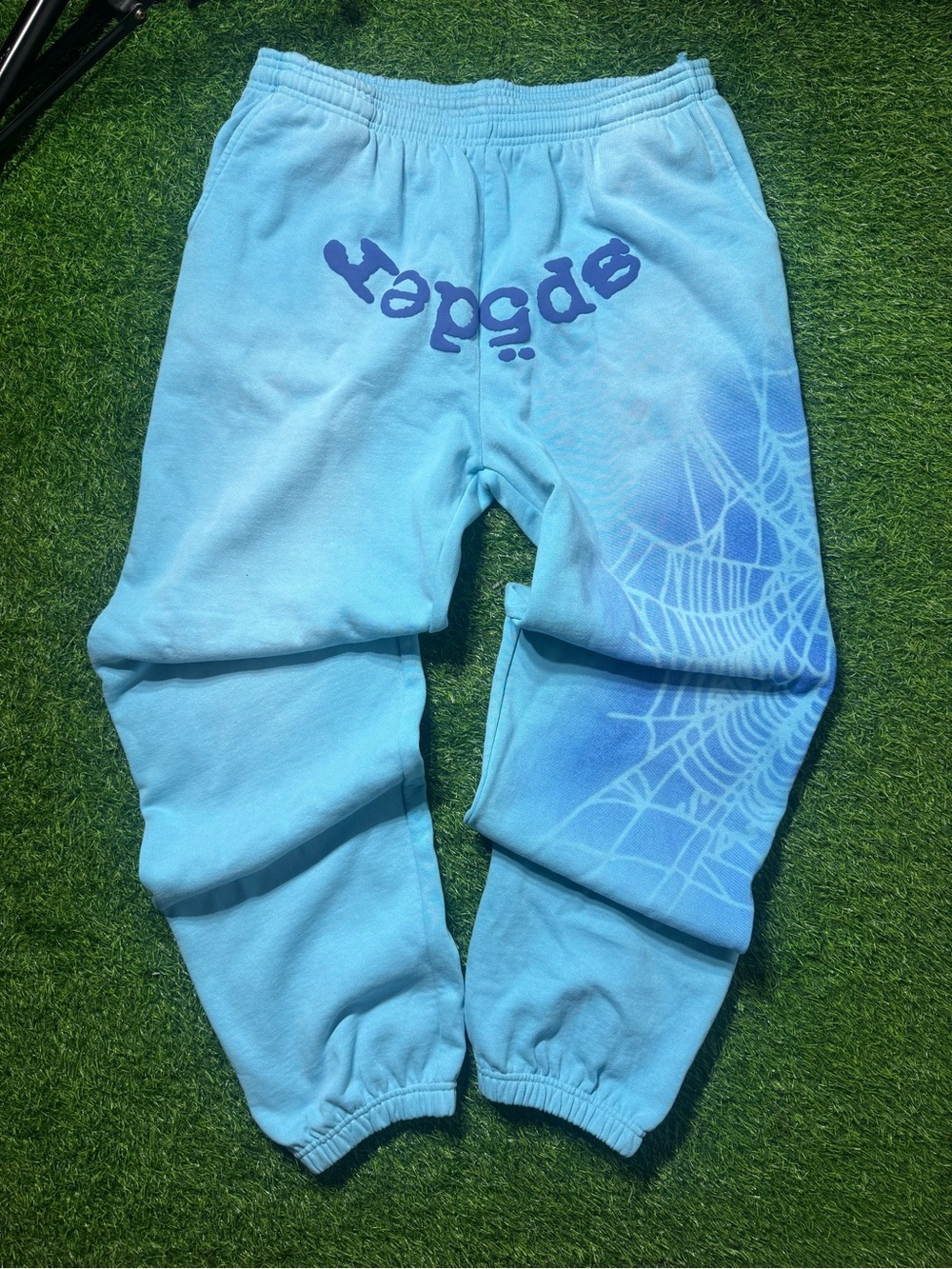 Sp5der OG Web V2 Spray Sweatpant ‘Light Blue’ (sz XXL)